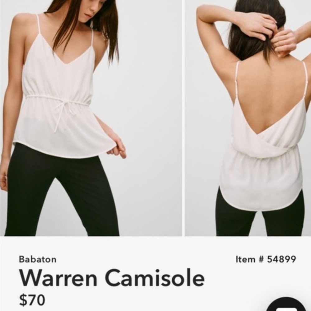 Babaton Warren Camisole (White) from Aritzia